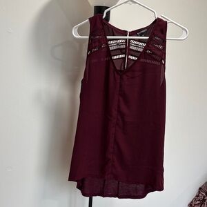 Express Burgundy Sleeveless Top